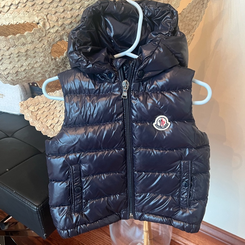 Moncler Shiny Black Puffer Vest